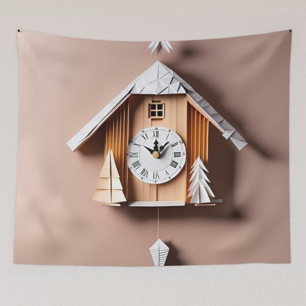 Item preview, Origami Art - Timeless Elegance: The Melodic Charm of the Cuckoo Clock designed and sold by ArtfulFolds.