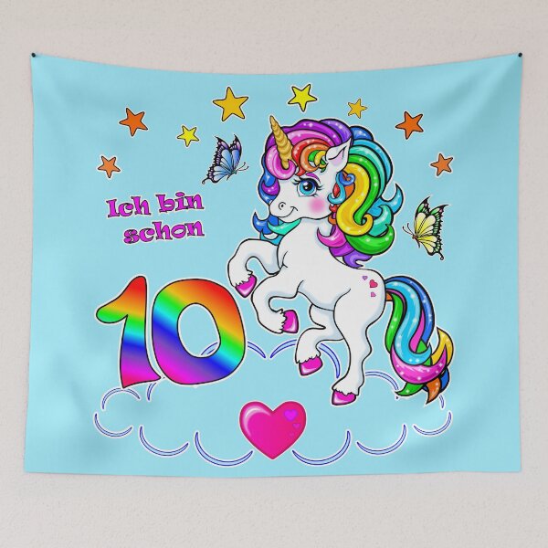 Item preview, Unicorn Birthday 10 Years designed and sold by LESSILU.