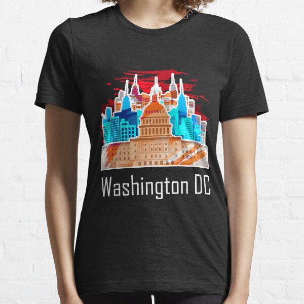 Womens Washington DC Cherry Blossom Souvenir Nations Capital V-Neck T-Shirt