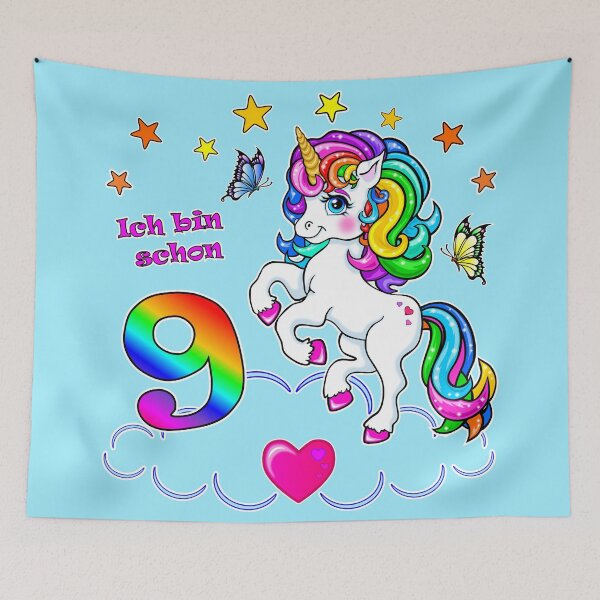Item preview, Unicorn Birthday 9 Years designed and sold by LESSILU.