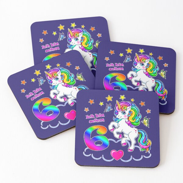 Item preview, Unicorn Birthday 6 Years designed and sold by LESSILU.