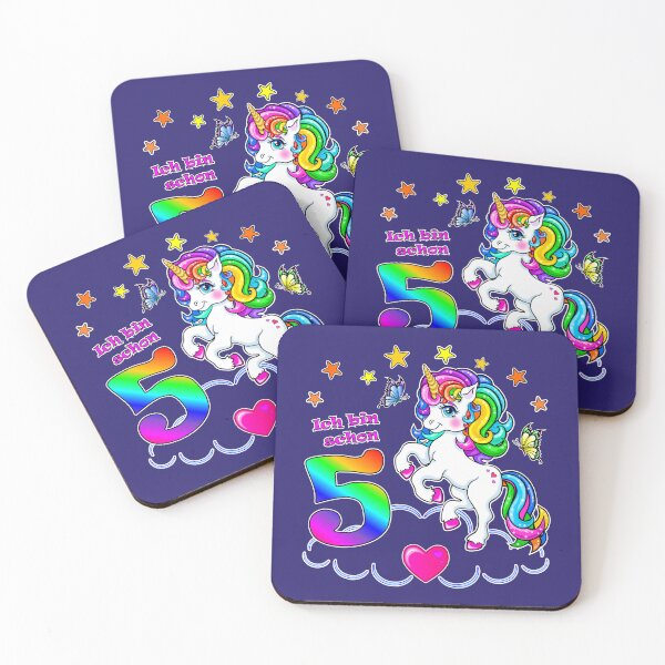 Item preview, Unicorn Birthday 5 Years designed and sold by LESSILU.