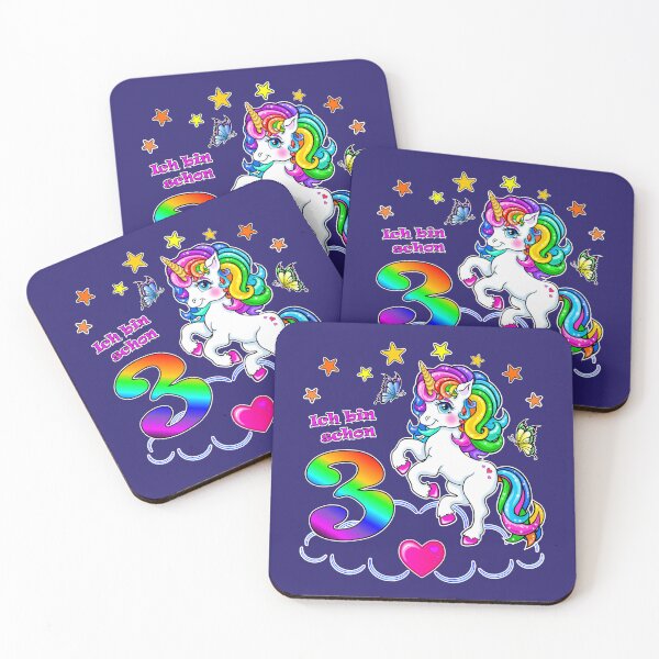 Item preview, Unicorn Birthday 3 Years designed and sold by LESSILU.