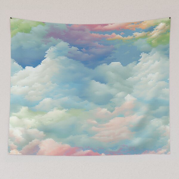 Item preview, Pixel Pastel Cloud Pattern designed and sold by bubblegoth.