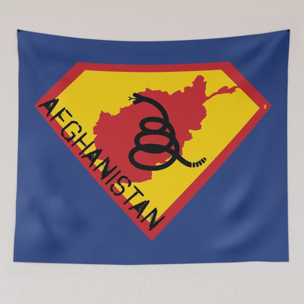 Item preview, AFGHANISTAN Spell Out - Freedom Is The Superpower - Modern Gadsden Snake Flag - Dont Tread On Me SUPERHERO design designed and sold by pelagio.