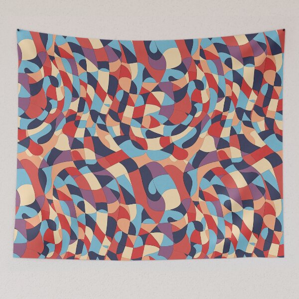 Item preview, Colorful distorted checkerboard pattern designed and sold by MiracleSociety.
