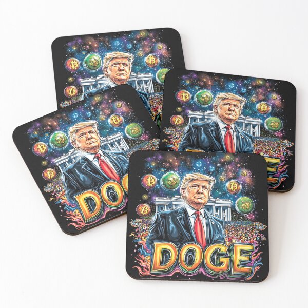 Item preview, President Donald Trump DOGE Dogecoin Bitcoin Art designed and sold by LostSolace.