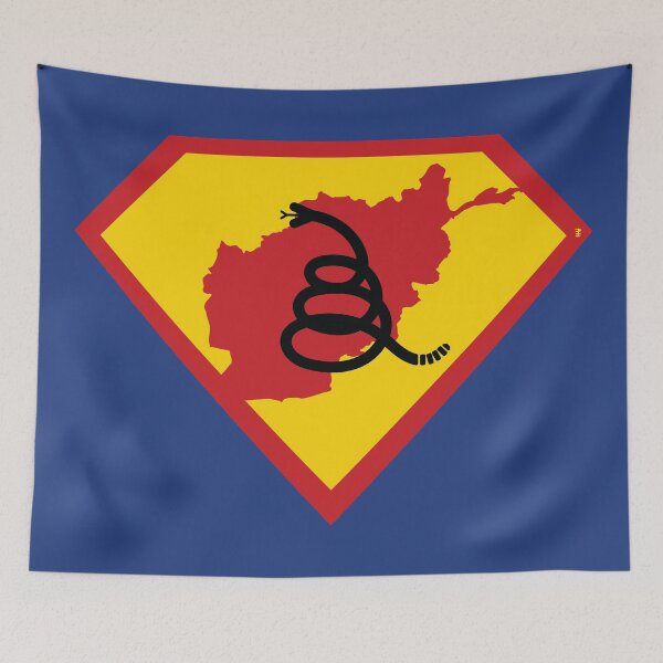 Item preview, AFGHANISTAN  - Freedom Is The Superpower - Modern Gadsden Snake Flag - Dont Tread On Me SUPERHERO design designed and sold by pelagio.