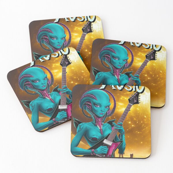 Item preview, Galactic Rockstar - Alien Guitarist designed and sold by Thaivi Design.