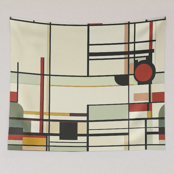 Item preview, Mid-century modern inspired minimalist lines and shapes designed and sold by MiracleSociety.