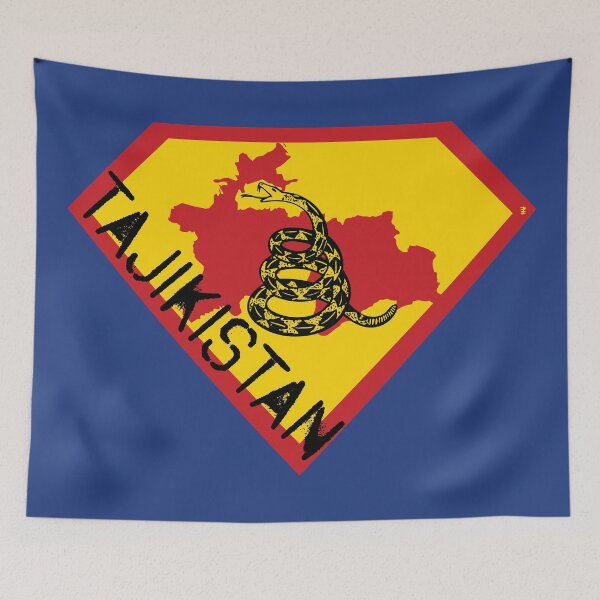 Item preview, TAJIKISTAN Spell Out - Freedom Is The Superpower - Gadsden Snake Flag - Dont Tread On Me SUPERHERO design designed and sold by pelagio.