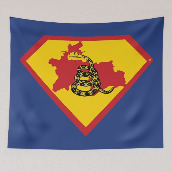 Item preview, TAJIKISTAN  - Freedom Is The Superpower - Gadsden Snake Flag - Dont Tread On Me SUPERHERO design designed and sold by pelagio.