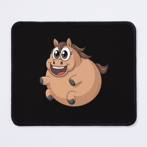 Item preview, Chubby Cartoon Horse with Playful Expression designed and sold by CoolCrazyQuirky.