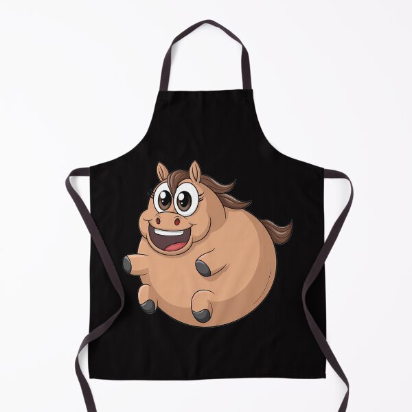 Item preview, Chubby Cartoon Horse with Playful Expression designed and sold by CoolCrazyQuirky.