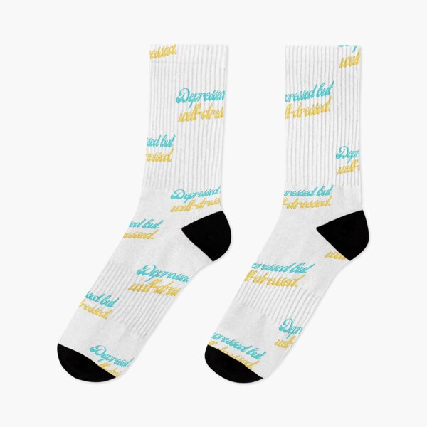 Item preview, Depressed But Well-Dressed, Cyan And Yellow. designed and sold by TalitaArte.