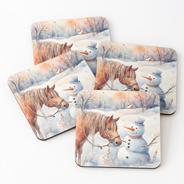 Item preview, Pony & Snowman designed and sold by Silver Calico Studio.
