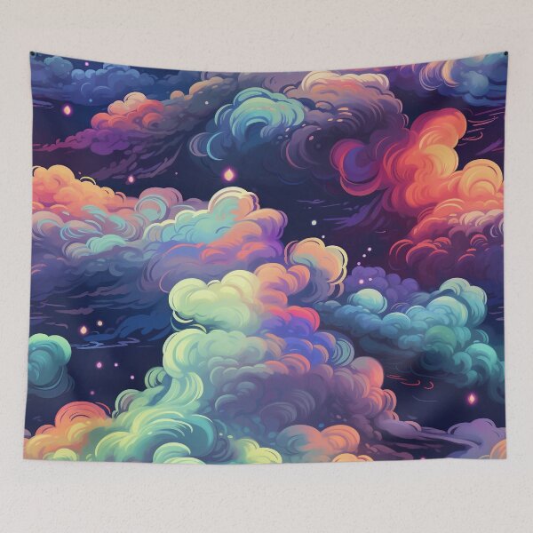 Item preview, Dreamy Cloudy Nightscape Pattern designed and sold by bubblegoth.