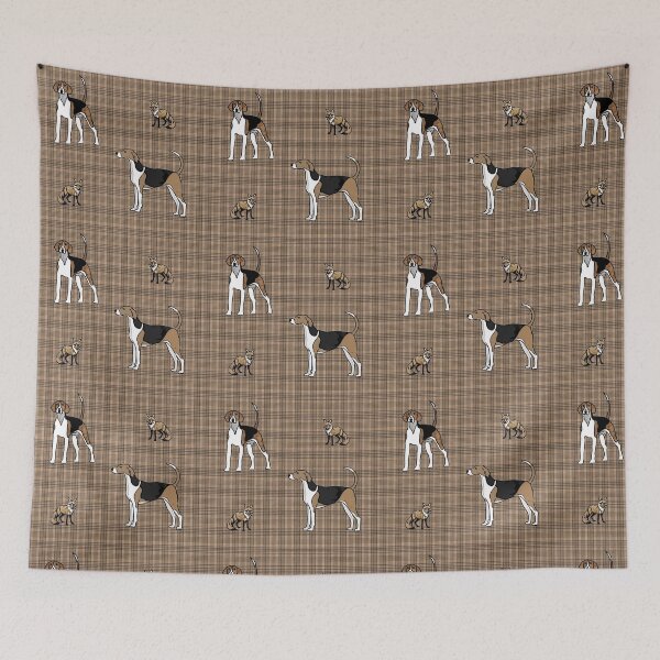 Item preview, Country plaid fox and hounds designed and sold by AnnaB264.