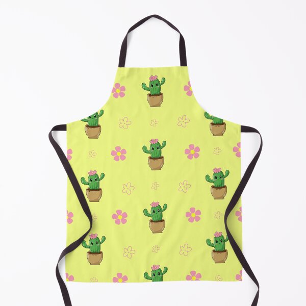 Item preview, Cute Cactus and Pink Flower in Yellow Color designed and sold by HoneyBlizz.
