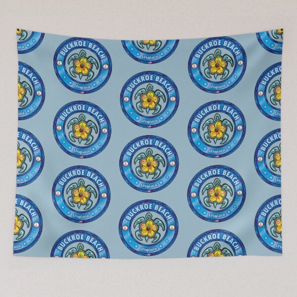Item preview, Buckroe Beach Virginia sea turtle hibiscus designed and sold by studioss76.