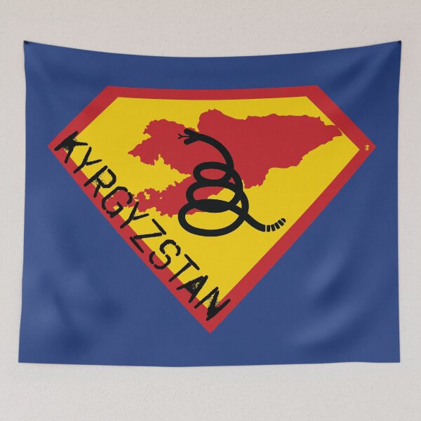 Item preview, KYRGYZSTAN Spell Out - Freedom Is The Superpower - Modern Gadsden Snake Flag - Dont Tread On Me SUPERHERO design designed and sold by pelagio.