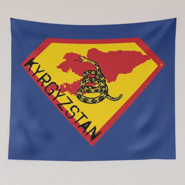 Item preview, KYRGYZSTAN Spell Out - Freedom Is The Superpower - Gadsden Snake Flag - Dont Tread On Me SUPERHERO design designed and sold by pelagio.