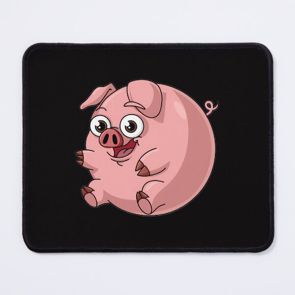 Item preview, Chubby Cartoon Pig with Playful Expression designed and sold by CoolCrazyQuirky.