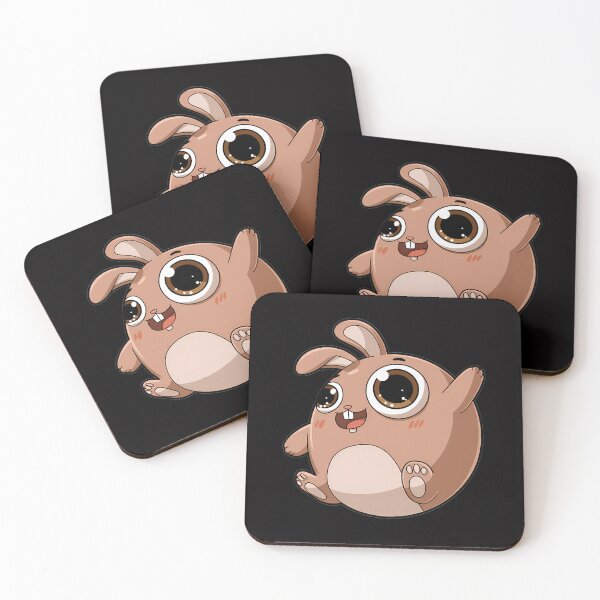 Item preview, Chubby Cartoon Bunny with Playful Expression designed and sold by CoolCrazyQuirky.