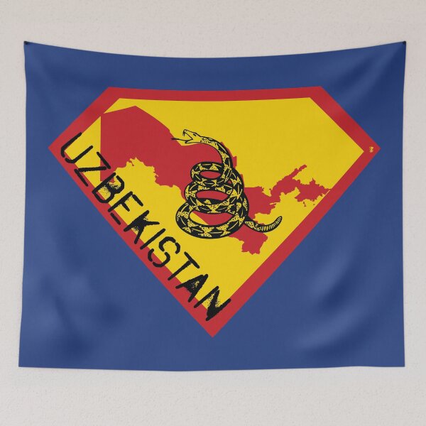 Item preview, UZBEKISTAN Spell Out - Freedom Is The Superpower - Gadsden Snake Flag - Dont Tread On Me SUPERHERO design designed and sold by pelagio.