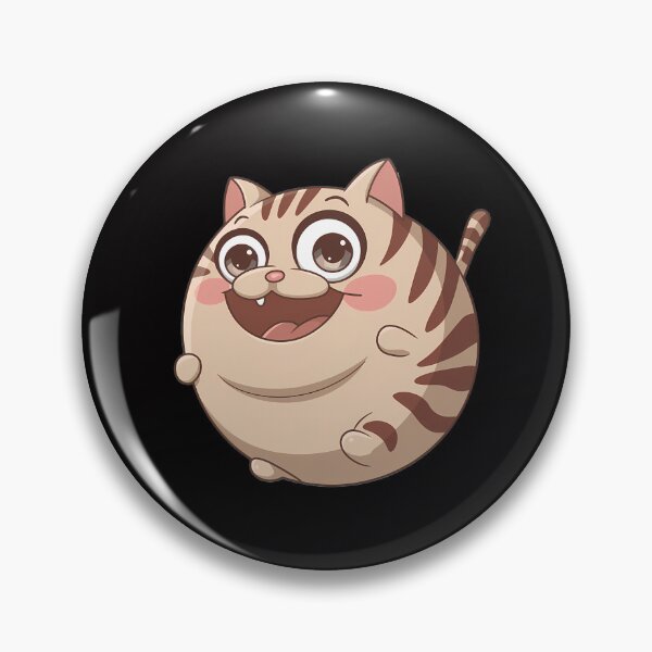 Item preview, Chubby Cartoon Cat with Playful Expression designed and sold by CoolCrazyQuirky.