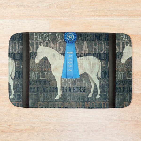 Item preview, Blue ribbon white horse print designed and sold by AnnaB264.