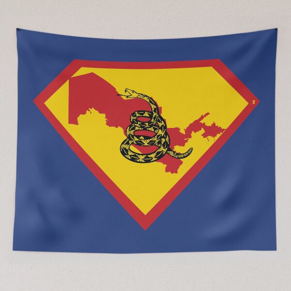 Item preview, UZBEKISTAN  - Freedom Is The Superpower - Gadsden Snake Flag - Dont Tread On Me SUPERHERO design designed and sold by pelagio.
