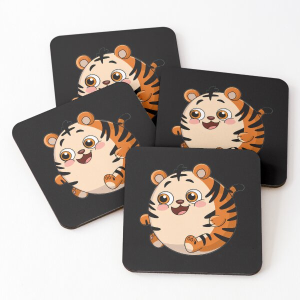 Item preview, Chubby Cartoon Tiger with Playful Expression designed and sold by CoolCrazyQuirky.