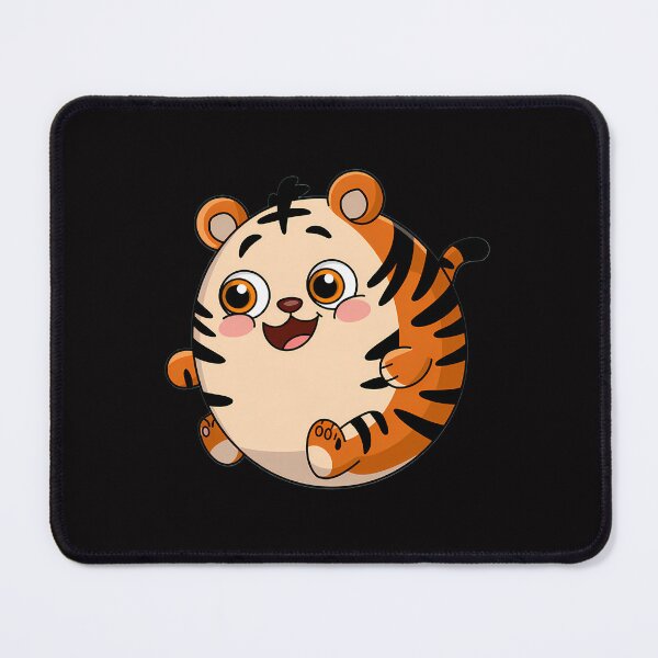Item preview, Chubby Cartoon Tiger with Playful Expression designed and sold by CoolCrazyQuirky.