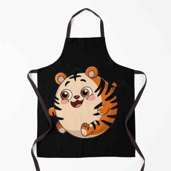 Item preview, Chubby Cartoon Tiger with Playful Expression designed and sold by CoolCrazyQuirky.
