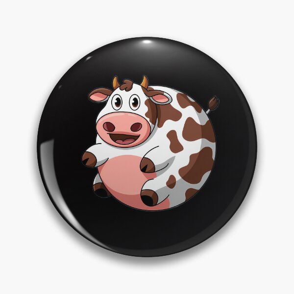 Item preview, Chubby Cartoon Cow with Playful Expression designed and sold by CoolCrazyQuirky.