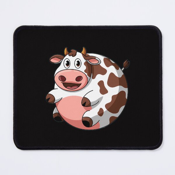 Item preview, Chubby Cartoon Cow with Playful Expression designed and sold by CoolCrazyQuirky.