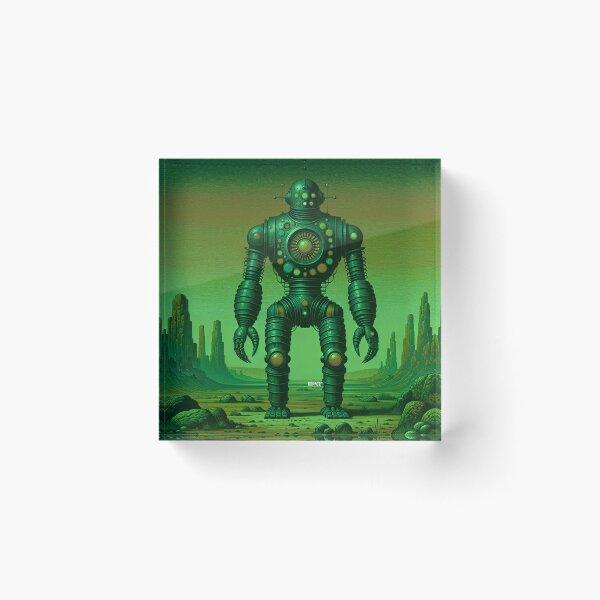 Item preview, Print of Vintage Robot in Kelly Green Desert - dePace' designed and sold by mrpropcake.