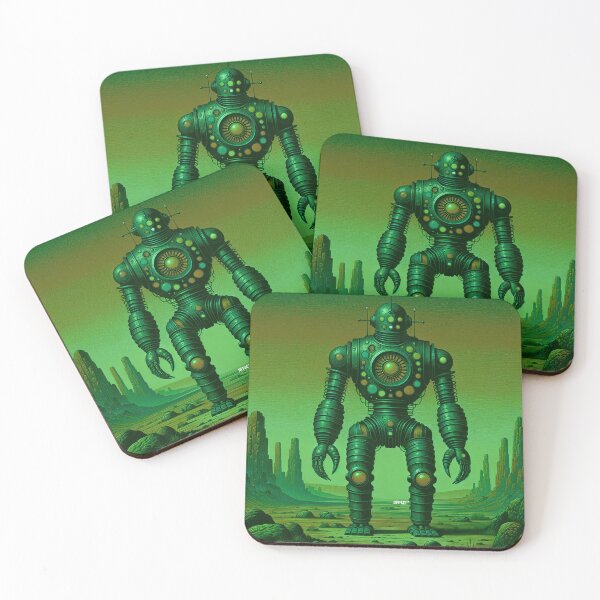 Item preview, Print of Vintage Robot in Kelly Green Desert - dePace' designed and sold by mrpropcake.