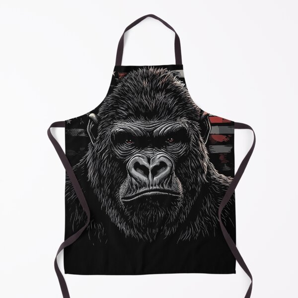 Item preview, American Wild Gorilla with USA Flag designed and sold by Madine Design.