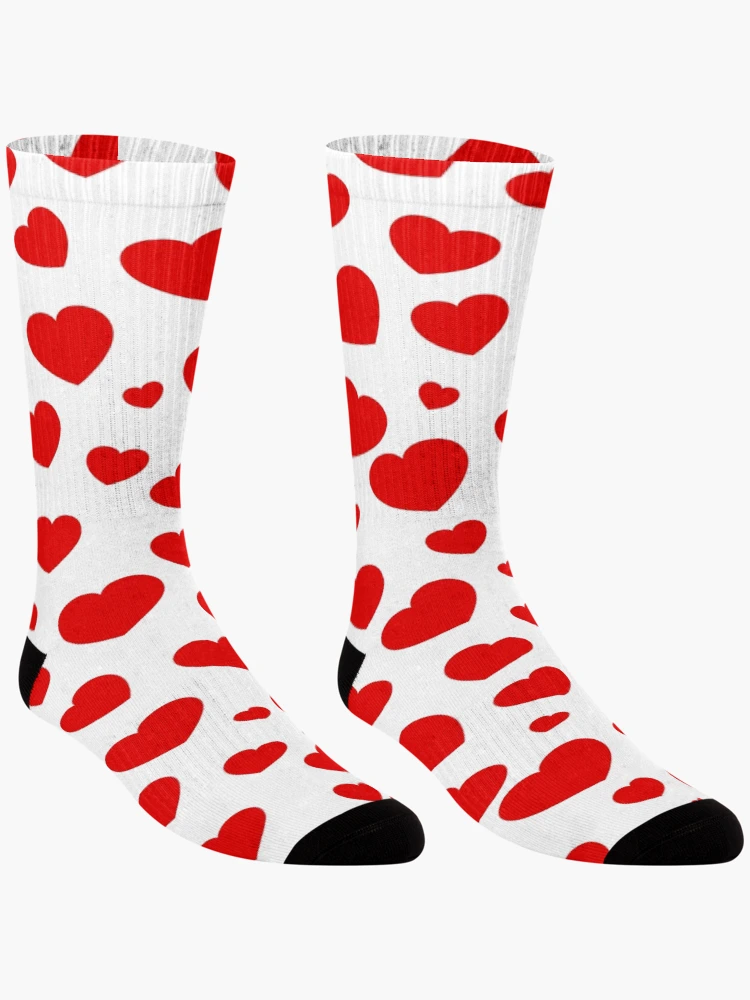 Thumbnail 3 of 5, Socks, Heart Pattern Illustration designed and sold by RubyCollection.