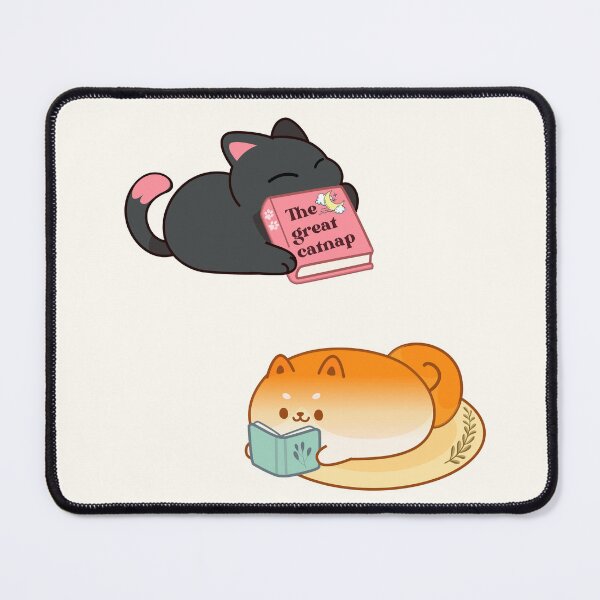Item preview, Cat and dog reading designed and sold by Neadoodles.