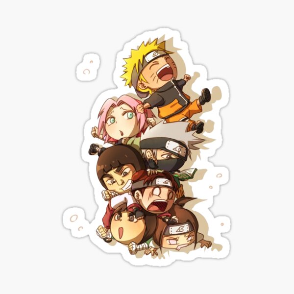 Item preview, Naruto Chibi Stack – Adorable Anime Fan Art Print designed and sold by RanaPoshaak.