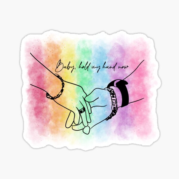 Hold my hand now Sticker