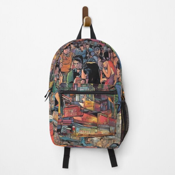 Item preview, Vibrant Urban Nightlife and Bustling Market Scene designed and sold by Thaivi Design.