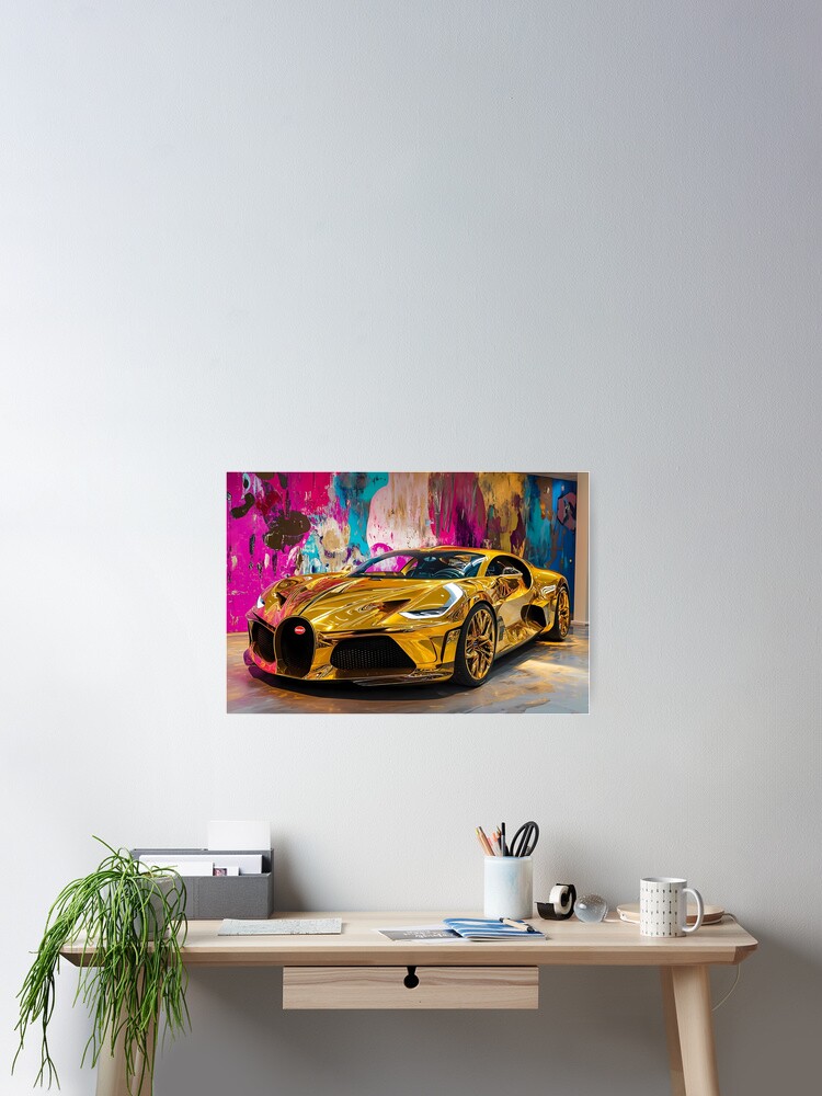 Gold Bugatti Mistral The Ultimate Roadster Poster