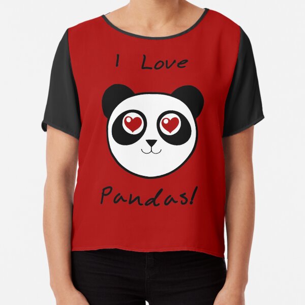 I Love Pandas! Chiffon Top