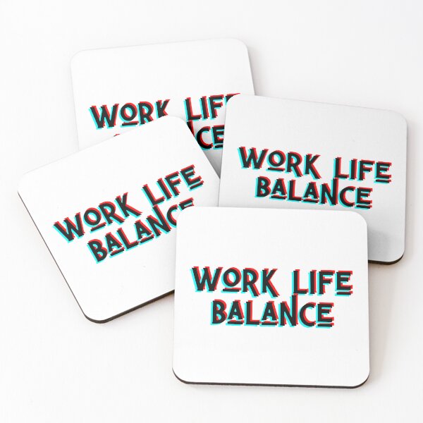 Item preview, Work-Life Balance | Minimalist Two-Tone Motivational Typography designed and sold by Psycho-Crazy.