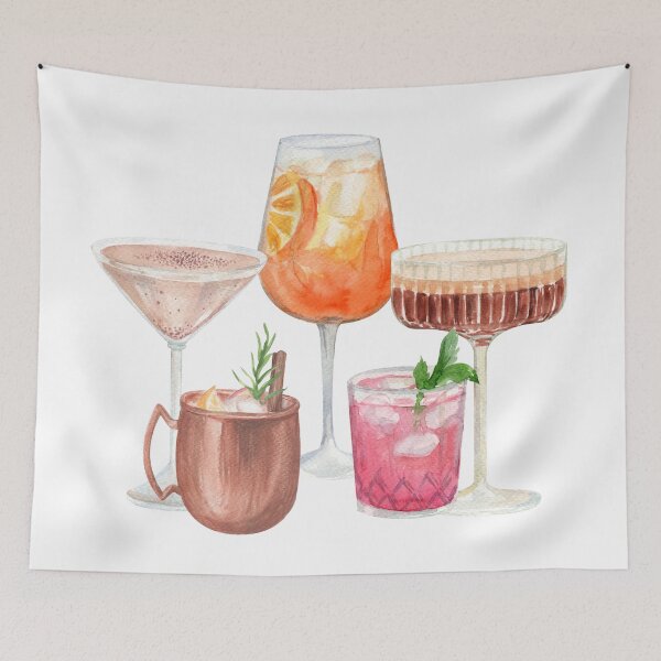 Item preview, Watercolor Cocktails designed and sold by livpaigedesigns.