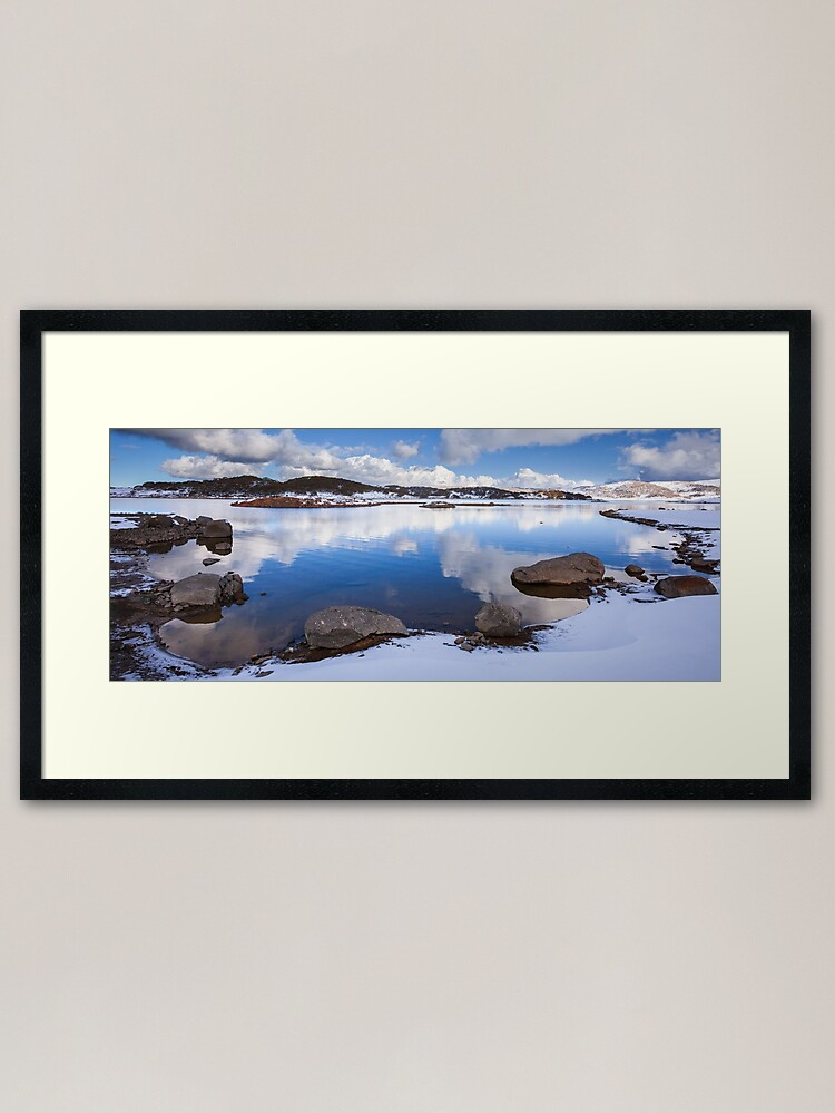 Thumbnail 2 of 7, Framed Art Print, Rocky Valley Pondage, Falls Creek, Australia designed and sold by Chockstone.